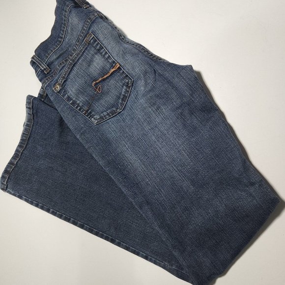 Angel Blue Jeans Story Bootcut Jeans Juniors Size 7 Blue Denim Jeans Stretch - Picture 6 of 6